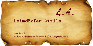 Leimdörfer Attila névjegykártya